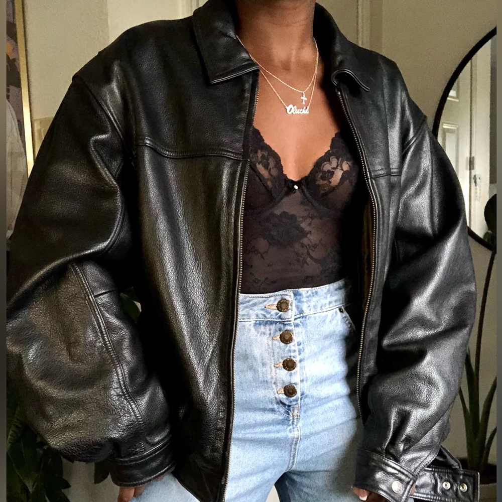 Vintage 90’s Leather Biker Jacket